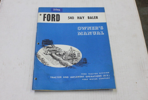 Owners manual for - for, ford