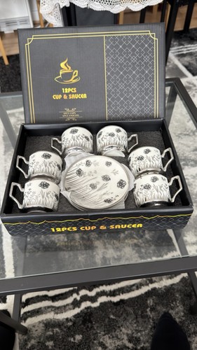 Tea cup saucer - set,, ceramic