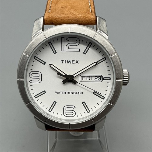Timex mens watch 44mm white - timex,