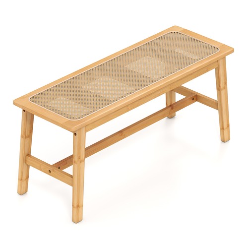 Farmhouse bamboo dining - dining, bench