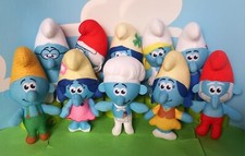 MCDONALD'S FULL SET OF 10 SMURFS SOFT TOYS PLUSH PAPA SMURFETTE HAPPY MEAL 2022