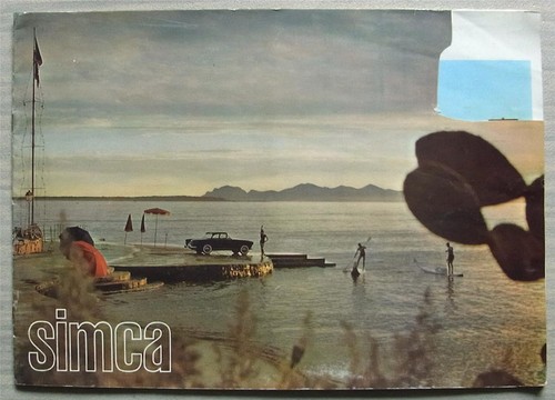 Simca car range sales - sales, brochure