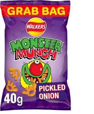 Walkers Monster Munch Pickled Onion Snacks Crisps Pack of 35x40g