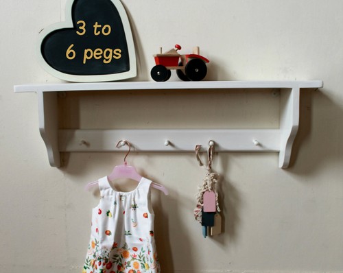 Wall shelf wooden cup hooks - shelf,