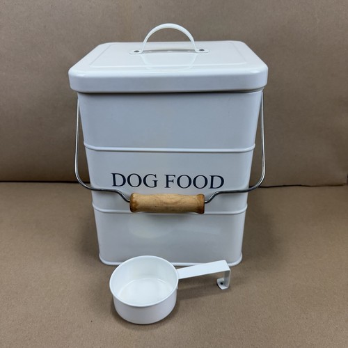 Metal dog food storage - dog,