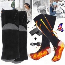 Electric Heated Socks Rechargeable 5V 5000mAh Battery Unisex Winter Foot Warmer