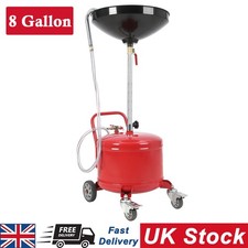 Waste Oil Drain Tank Portable 8 Gallon Air Operate Drainer Oil Change Container