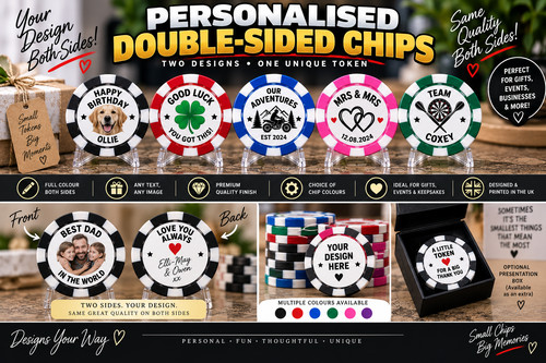 Personalised poker chips - personalised,