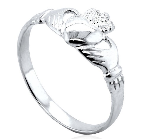 Sterling silver claddagh ring - silver,