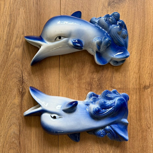 Vintage blue white glossy - vintage,