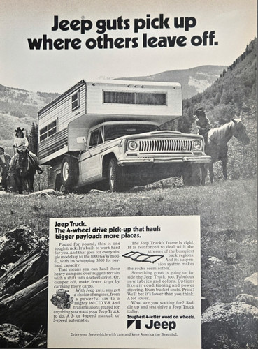 Vtg 1972 jeep truck print - vtg,