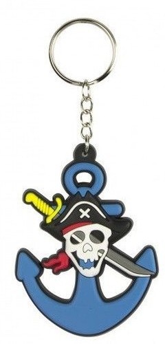 Pirate anchor rubber keyring - pirate,