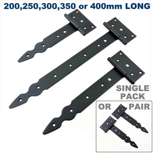 Tee hinges black decorative - hinges,