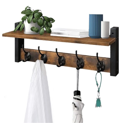 Wall mounted coat - 5, hooks