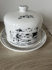 Emma Bridgewater vintage Butter Dish Dairy Range Black & White