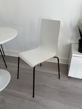 Set Of Four White IKEA Martin Chairs