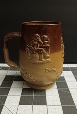 Vintage Doulton Lambeth Stoneware Cup Mug Tavern Hunting Scenes