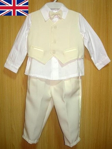 Cream baby boy outfit - baby, classic