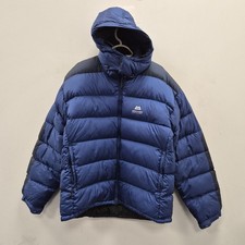 Mountain Equipment Y2K Lightline Down Puffer Blue Hooded Coat Jacket Size Large