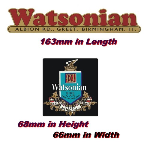 Watsonian decals vintage - watsonian, decals.