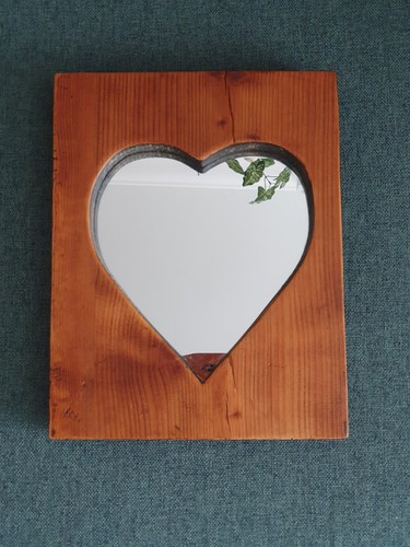 Reclaimed church wood heart - church,