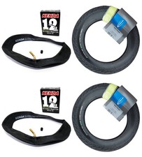 2x 12" Schwalbe Bike /Stroller Tyres and Kenda Tubes 70° Valve 12 x2.00 (50-203)