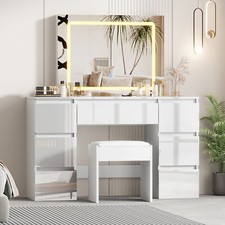 White dressing table high - white,
