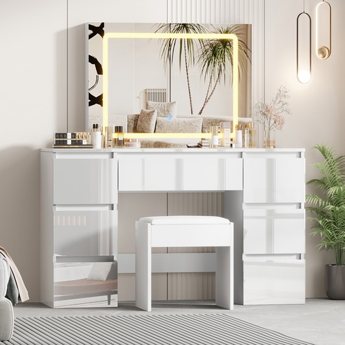 White dressing table high - dressing,