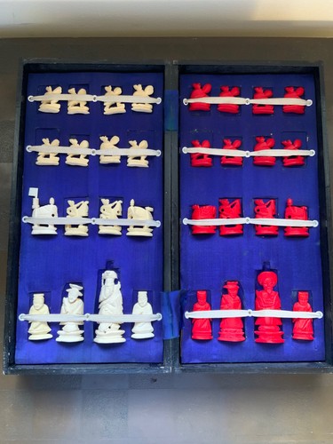 Rare antique chess - set, plus