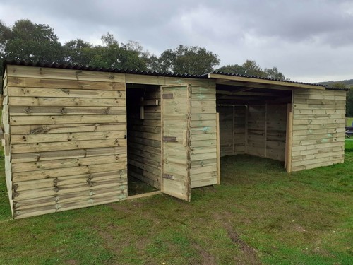 Field shelter with store room - shelter,