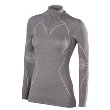 FALKE Wool Tech Baselayer Zip Neck Base Layer Top Women's - MEDIUM