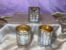 Set Of Three Mercury Glass Votives By Harry Slatkin