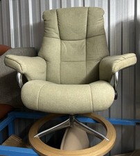 Ekornes Stressless Signature Mayfair Green Fabric Recline/Swivel Chair Small