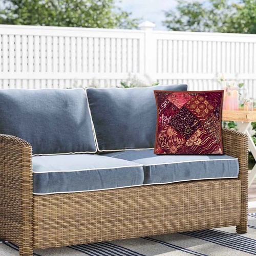 Ind embroidered cushion - 24",