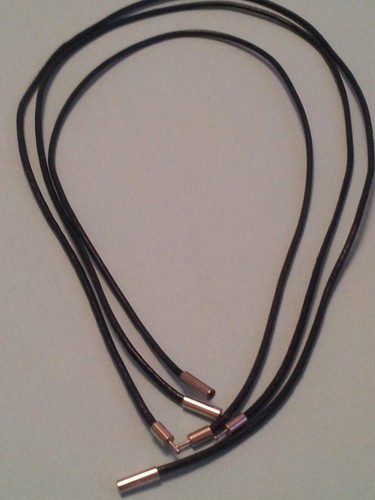 2mm black real leather - black,