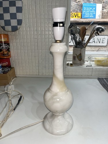 Large heavy onyx table lamp - lamp,