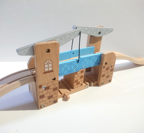 Wooden railway train - railway, lifting