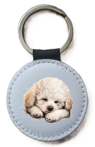 Bichon frise dog keyring - bichon,