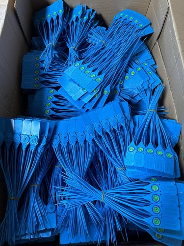 Blue plastic security - blue, seals