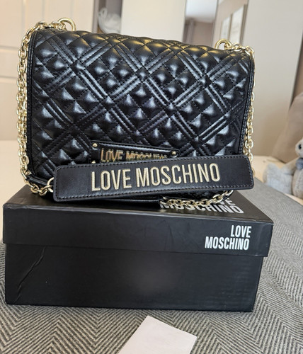 Love moschino black faux - love,
