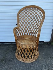 Vintage Wicker Peacock Chair
