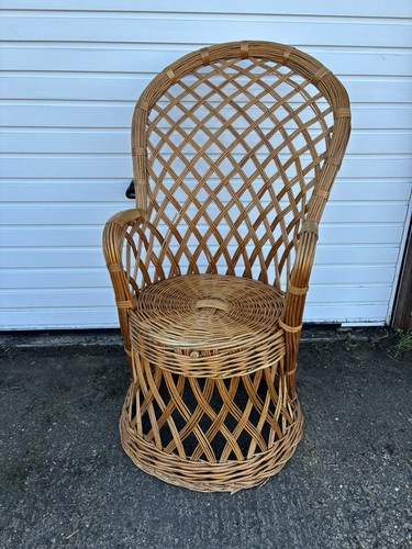 Vintage wicker peacock chair - wicker,