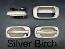 99 01 02 03 04 05 06 Silverado Sierra Silver Brich Door Handle Set + Tailgate