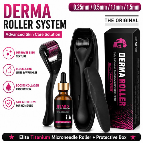 Derma skin roller 540 titanium - skin,