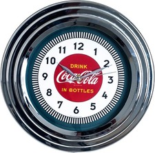 Coca-Cola Chrome Clock, 11.75"