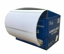 250 Self Adhesive Sticky Address Labels Roll Plain White Sticker 37 mm x 89 mm