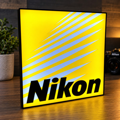 Nikon logo light - light, box