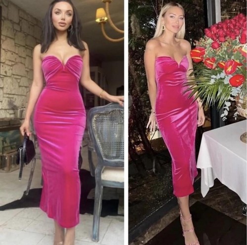 Zara new pink velvet midi - velvet,