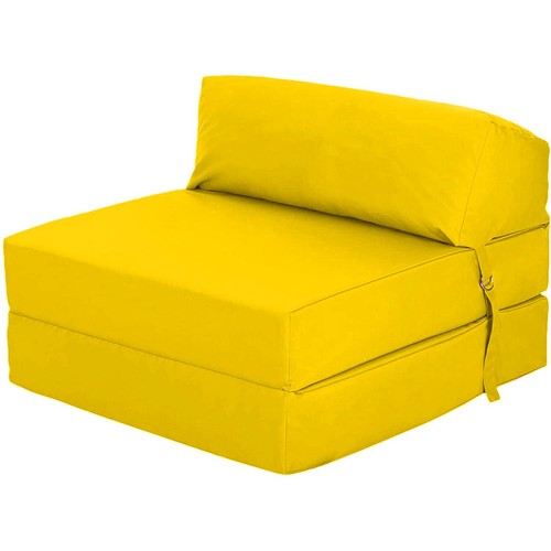 Single bed fold - out, chair