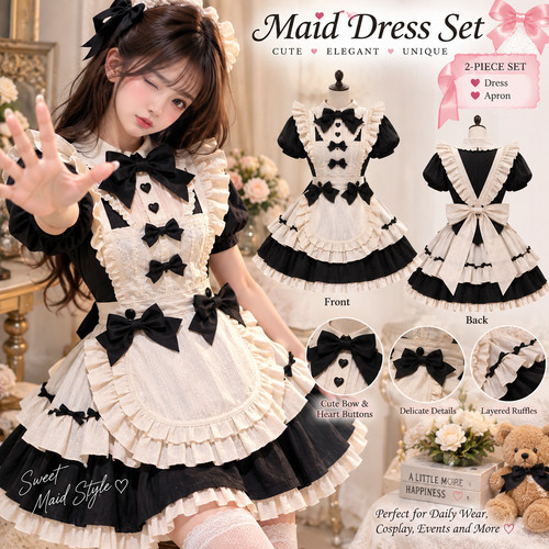 Womens gothic lolita maid - womens,